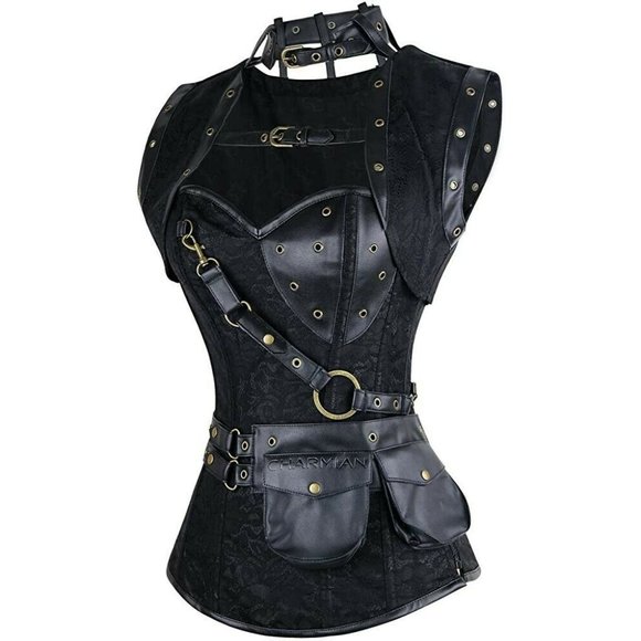 Women's Steampunk Spiral Steel Boned Vintage Retro - Picture 5 of 7